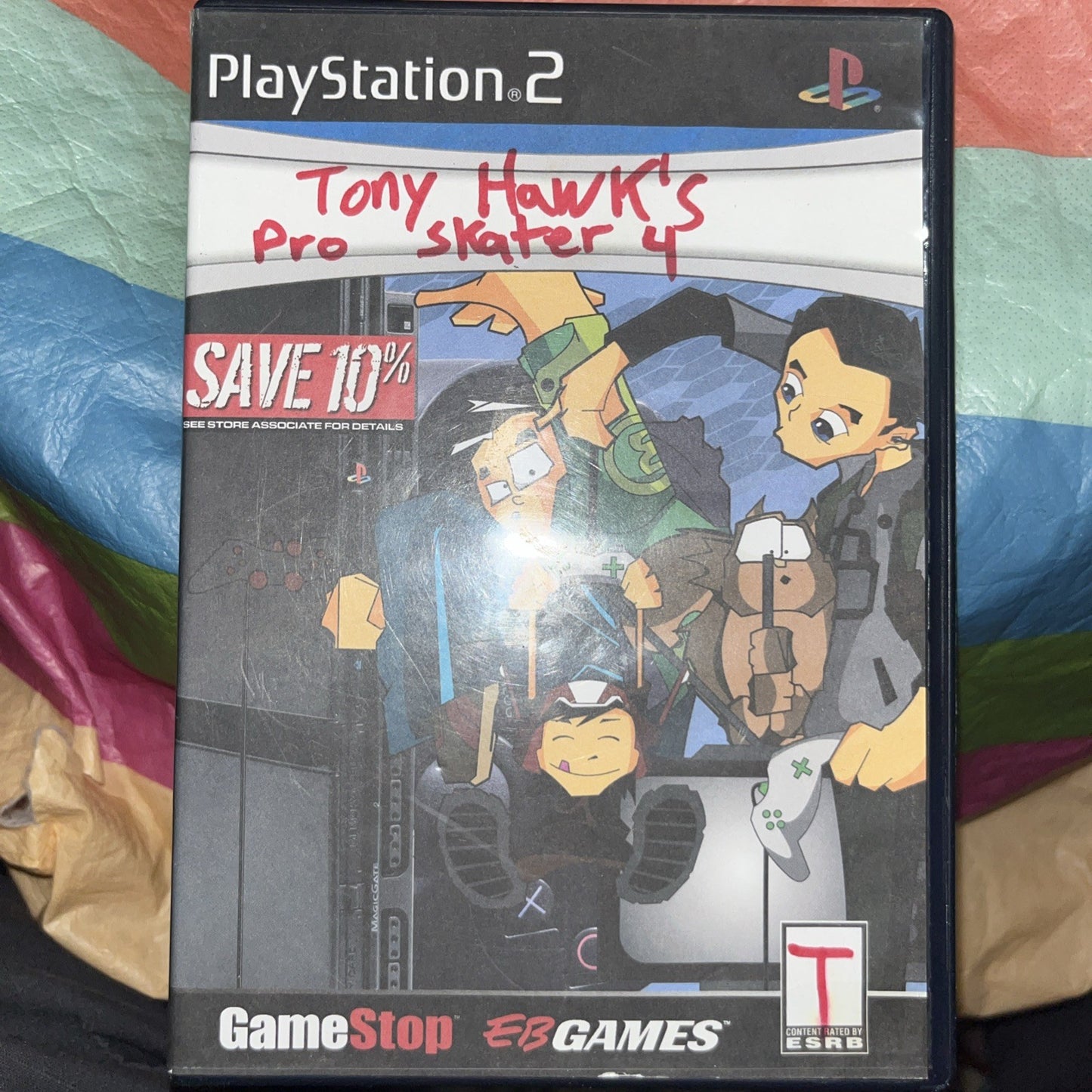 Tony Hawk's Pro Skater 4 (PS2) GameStop Case. No Manual. Tested. No Scratches