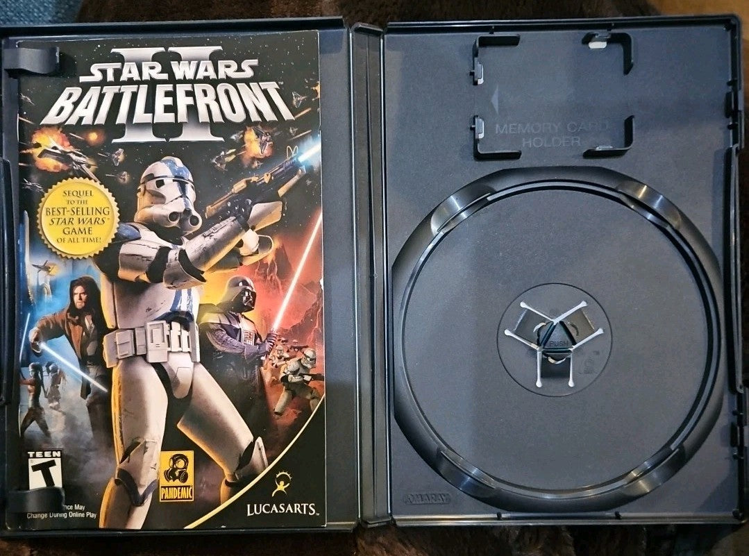 Star Wars Battlefront 2 - Sony PlayStation 2. No Game. Case. Artwork. Manual
