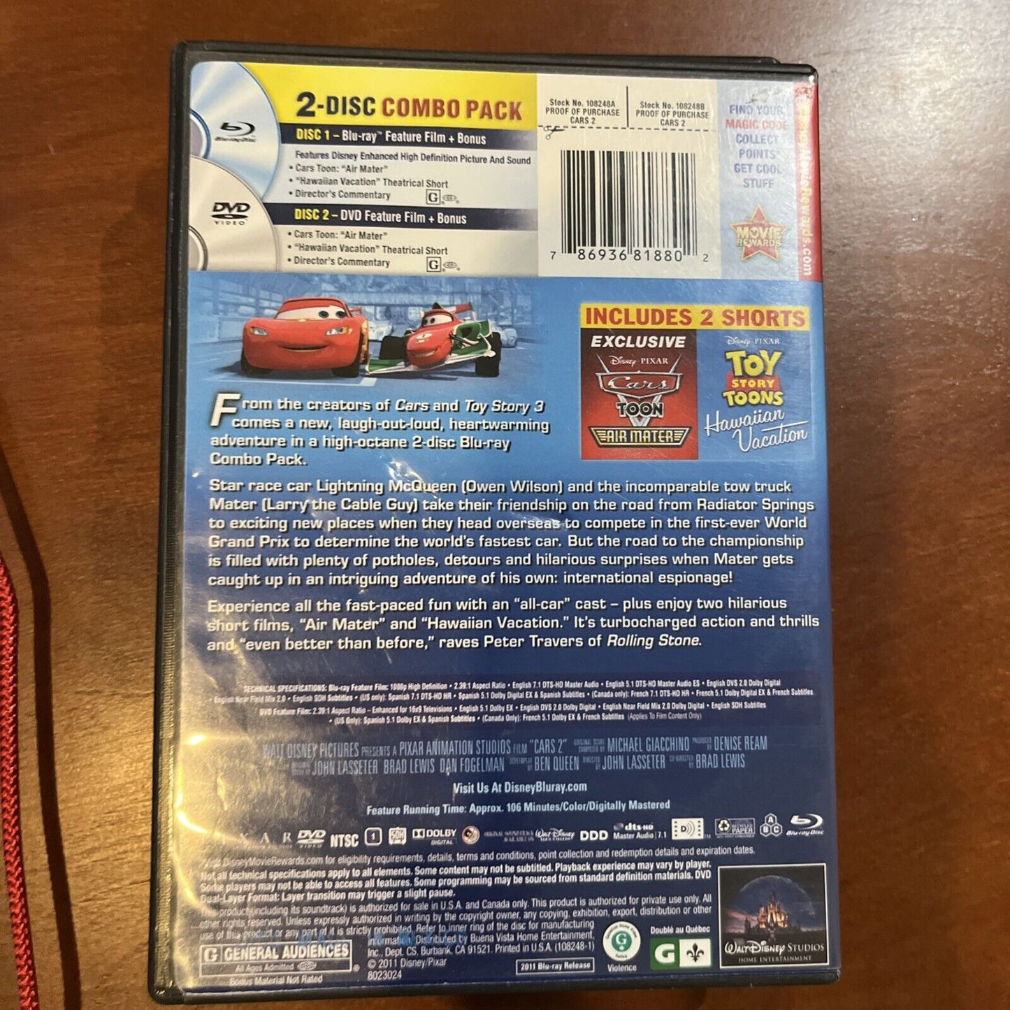 Cars (DVD)+ Cars 2 (DVD/Bluray) + Walmart Bonus (DVD)  + Target Bonus (DVD)