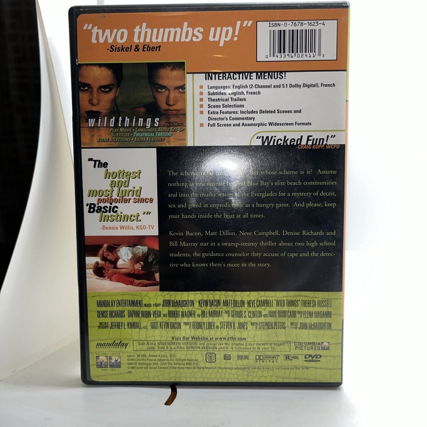 Wild Things (DVD, 1998, Rated, French and English Subtitles)