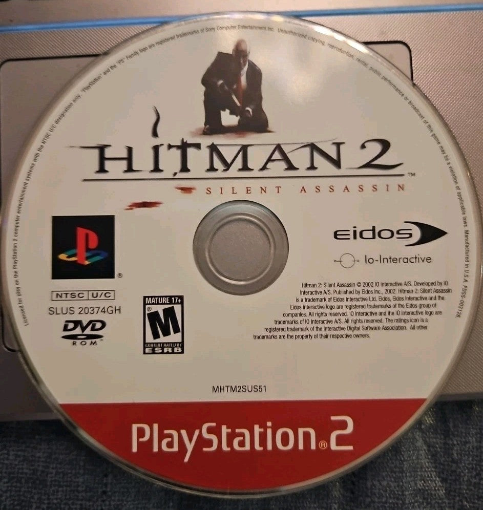 Hitman 2 Silent Assassin (PS2) DISC ONLY. TESTED