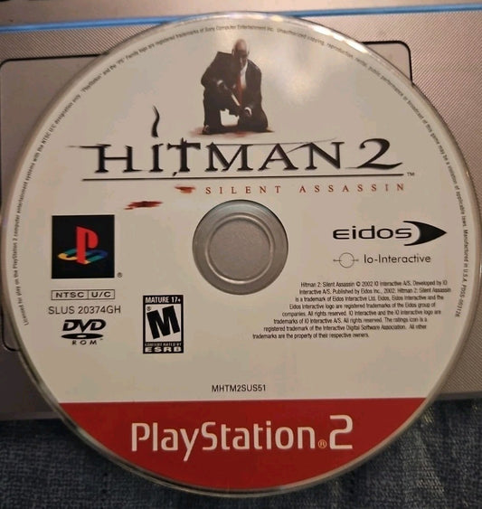 Hitman 2 Silent Assassin (PS2) DISC ONLY. TESTED