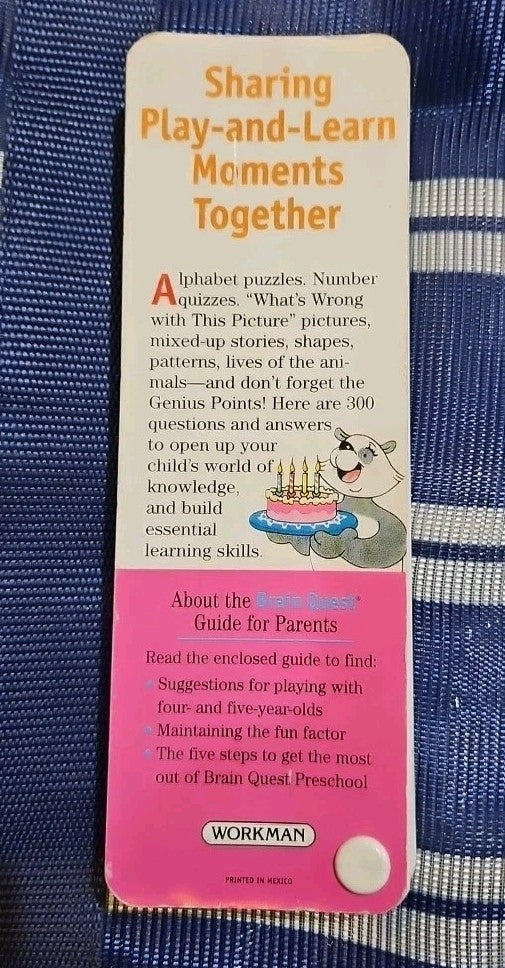 Brain Quest Ages 3-5 Preschool 300 Questions & Answers