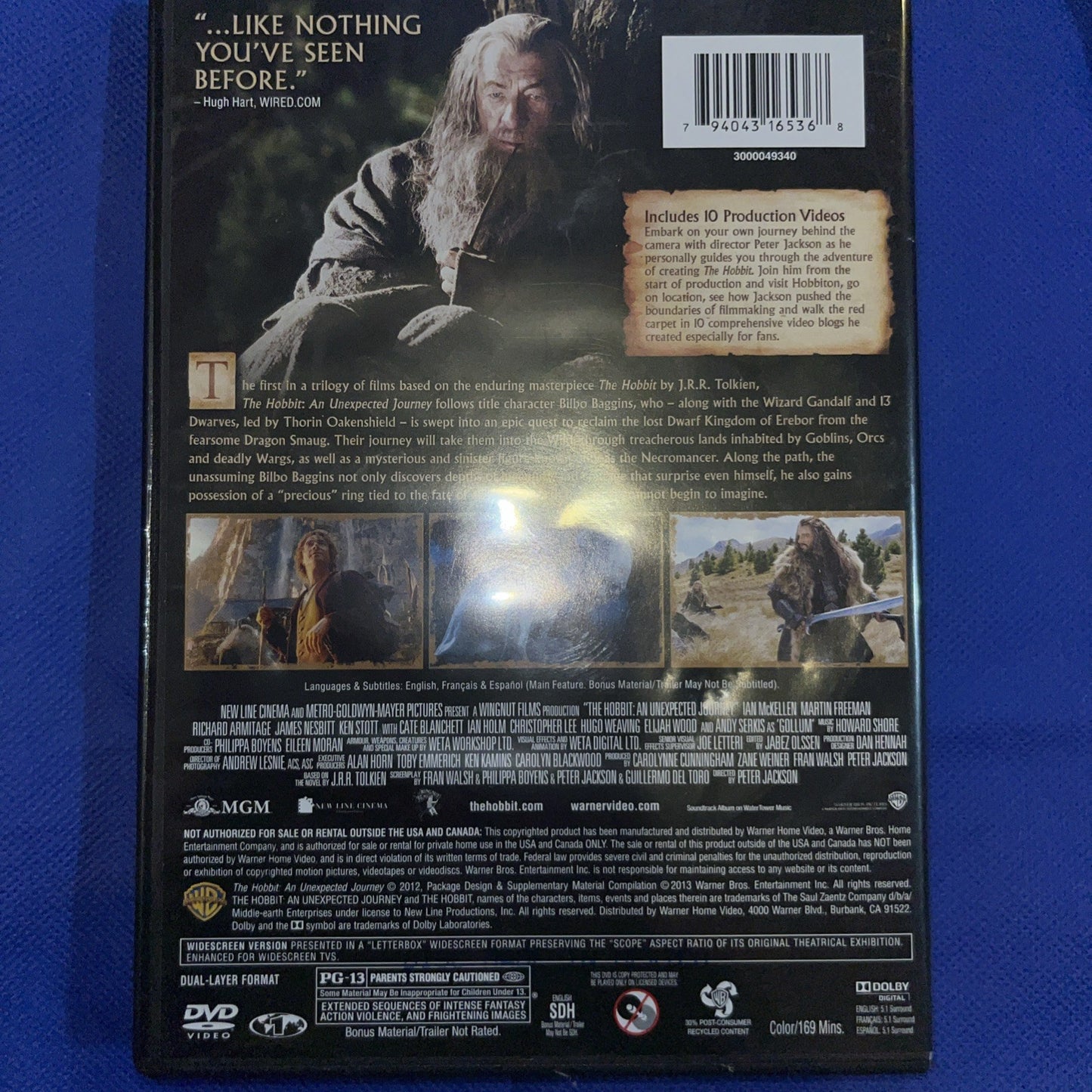 The Hobbit: An Unexpected Journey (DVD, 2012) Sealed