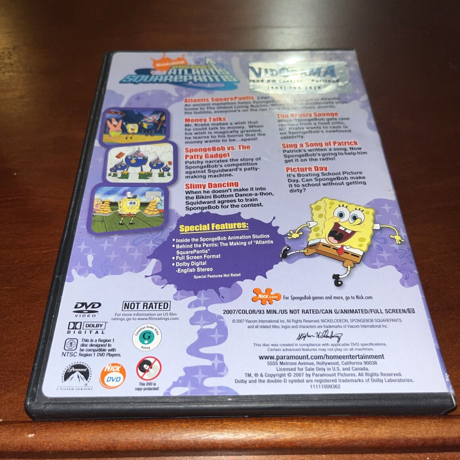Nickelodeon Spongebob’s Atlantis Square Pants DVD