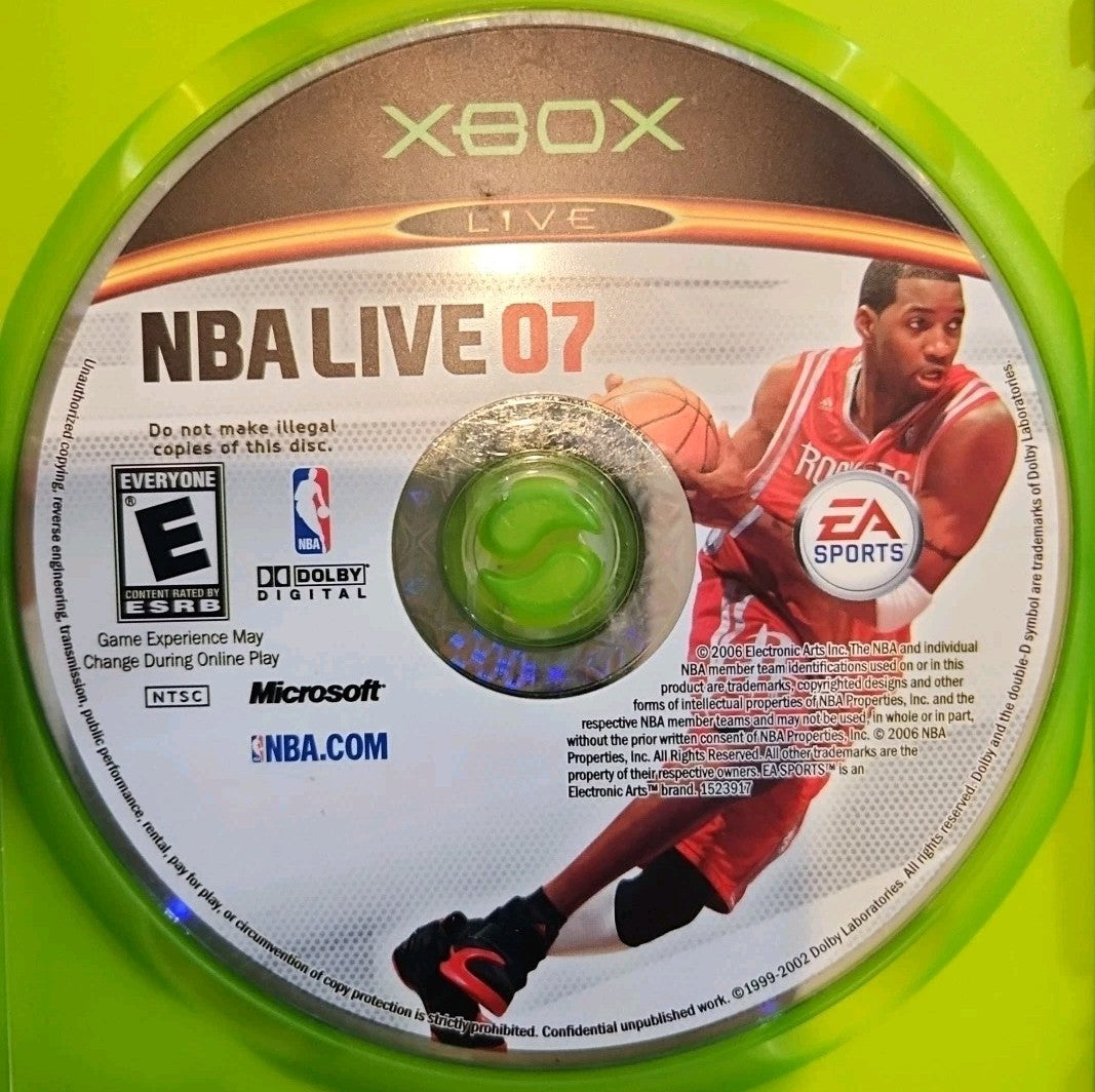 NBA Live 07 (Microsoft Xbox, 2006) Tested. No Scratches. New Case