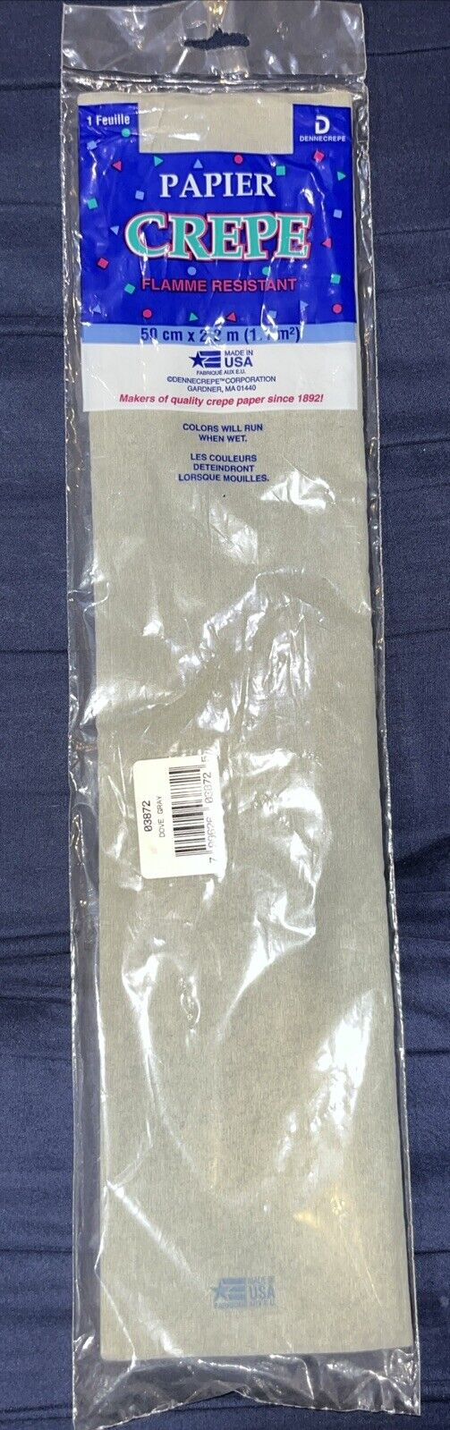 Crepe Paper Gray 20” x 7.5”