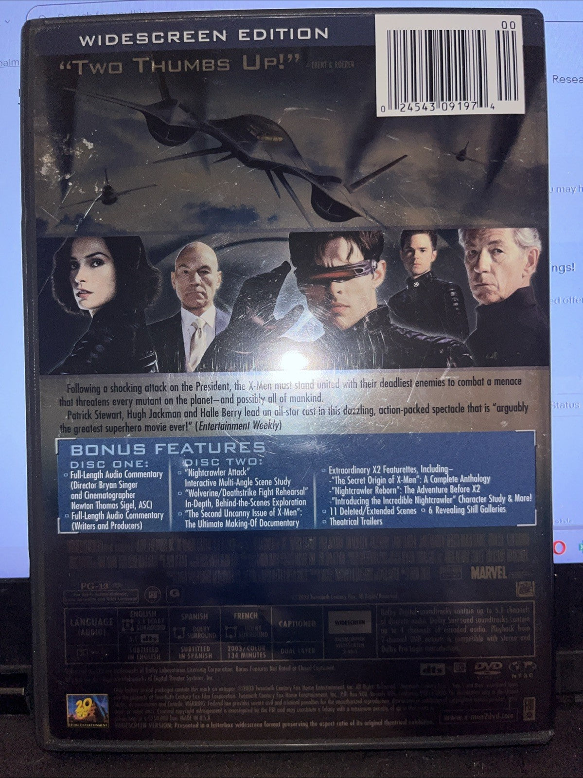 X2: X-Men United (DVD, 2003)
