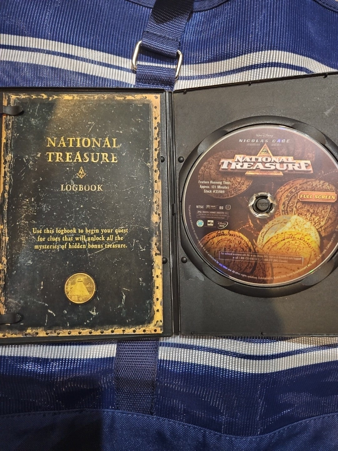 National Treasure (DVD, 2005, Full Frame) Tested slim case cropped artwork.