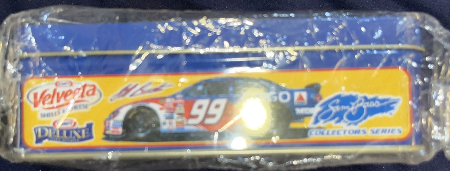 Sam Bass Collector's NASCAR Series Race Tin Box Jeff Burton #99 Auto Car Racing
