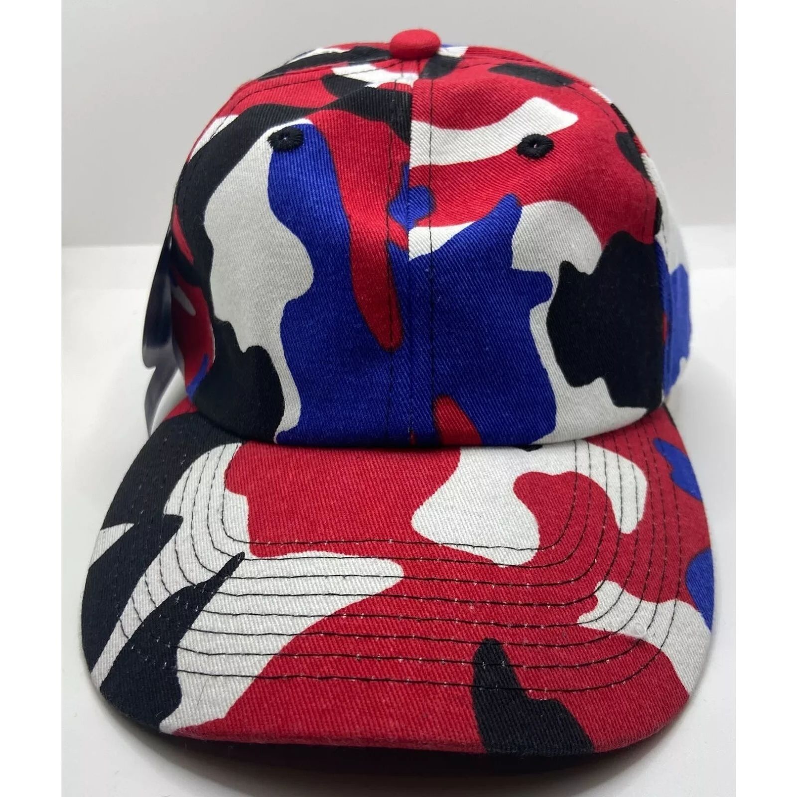Baseball Cap - Adjustable - Red/White/Blue/Black - Brand New