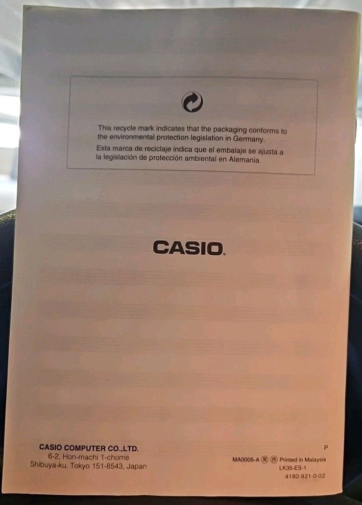 LK-35 Casio User's Guide