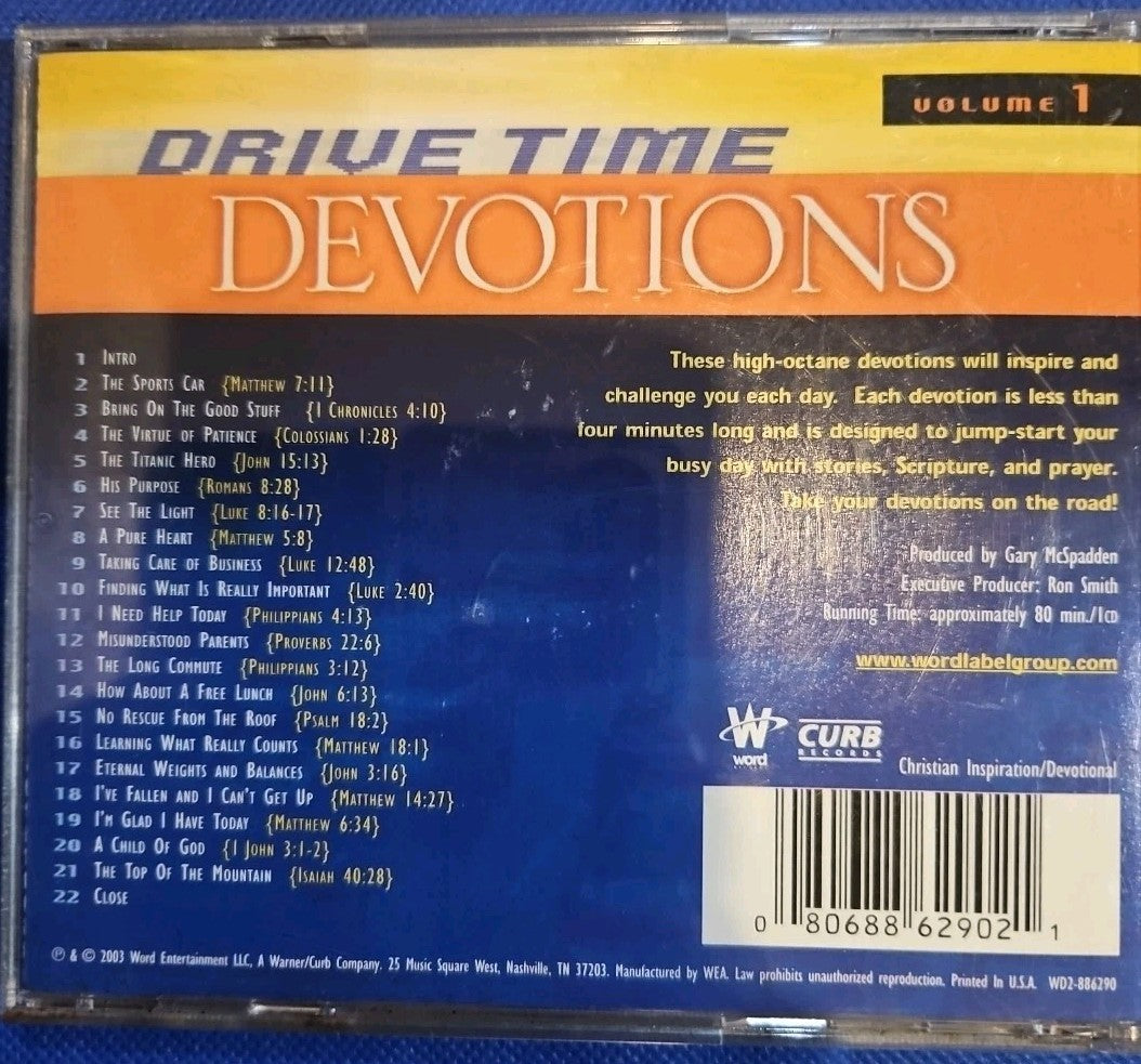 Vol. 1-Drive Time Devotions by Various (CD, 2004) Sealed