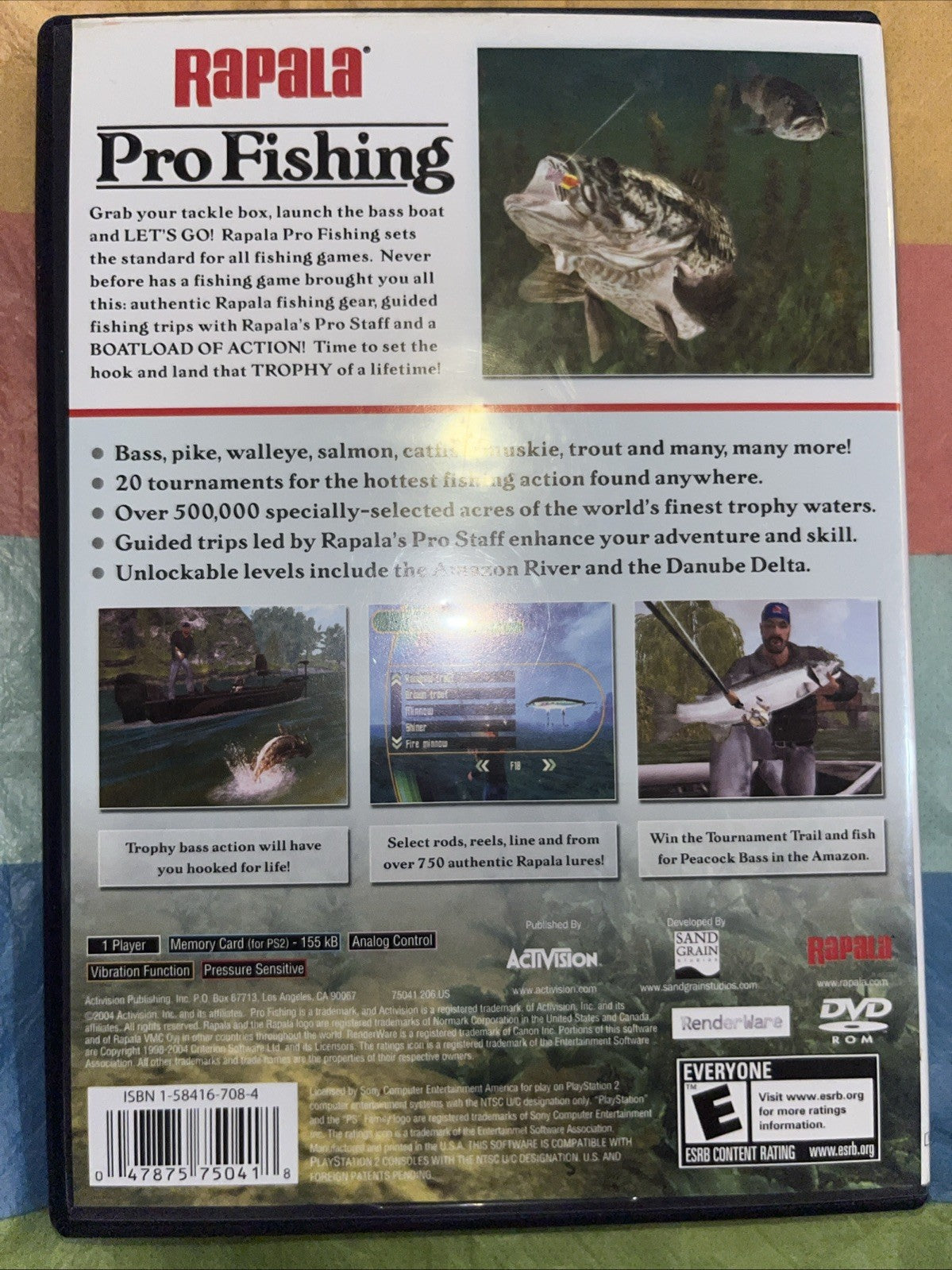 Rapala Pro Fishing (PS2)  CIB. W/Manual + Reg Card. Original Case
