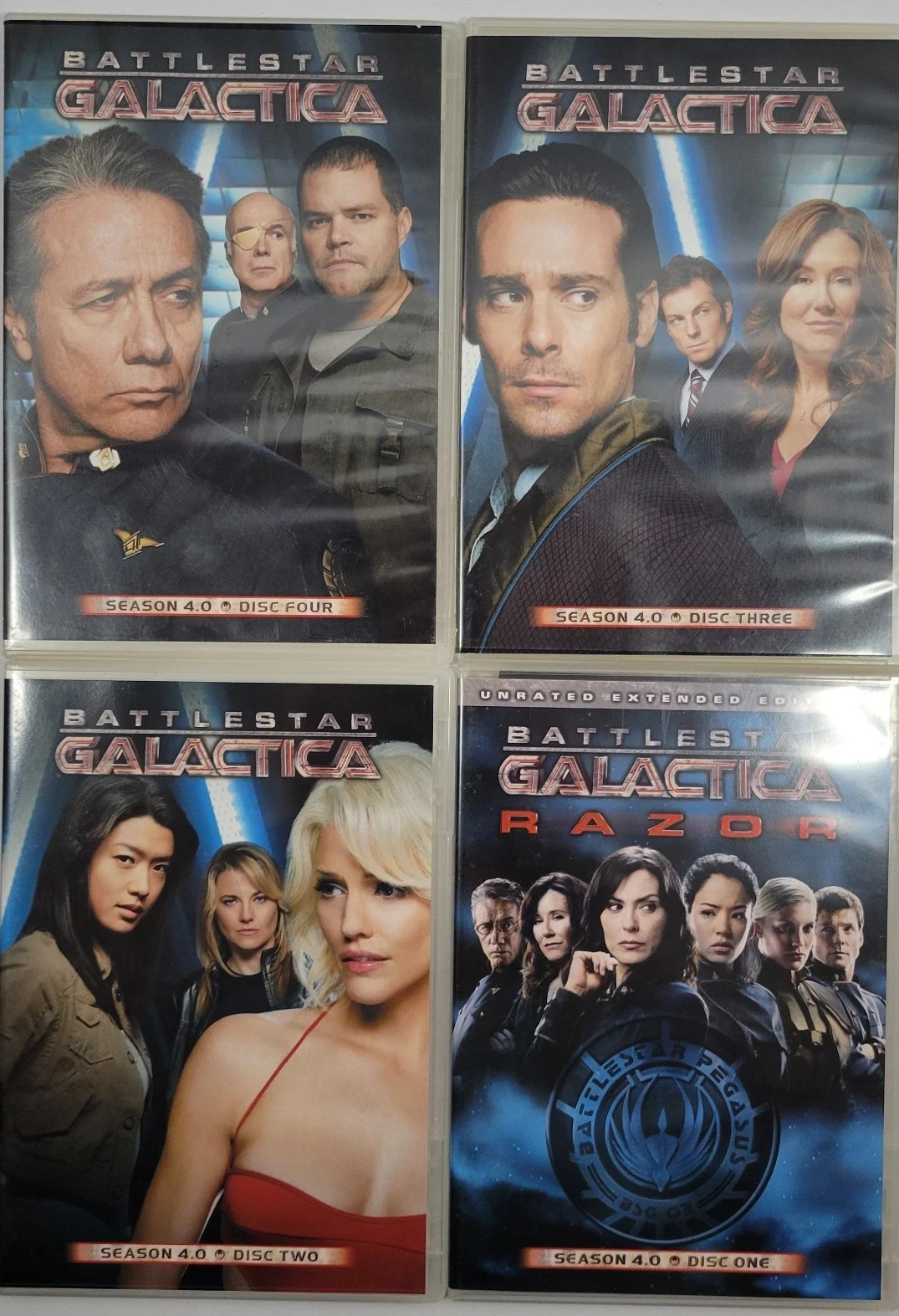 Battlestar Galactica: Season 4.0 (DVD, 2008) Tested.