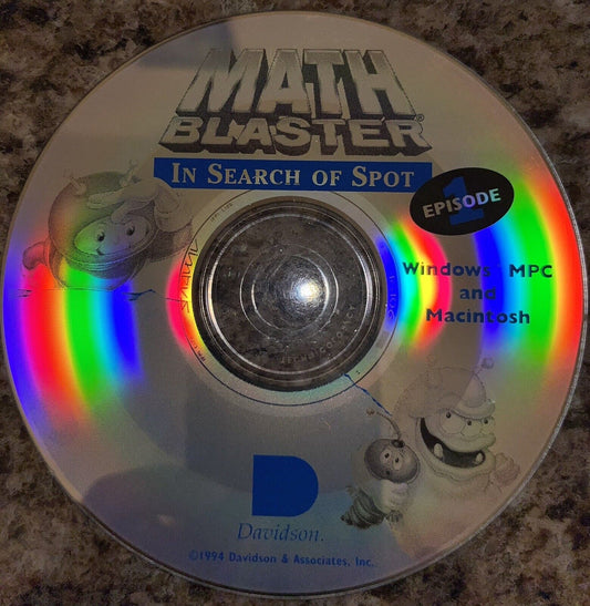 Math Blaster In Search Of Spot PC Replacement Disc