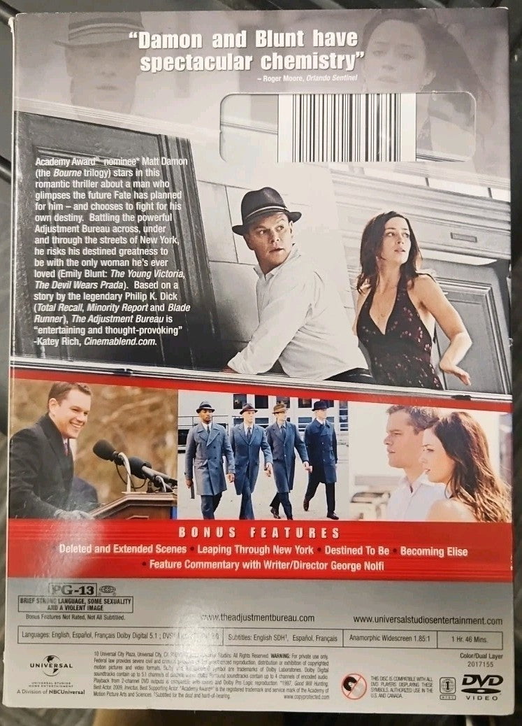 The Adjustment Bureau (DVD, 2011) New Sealed