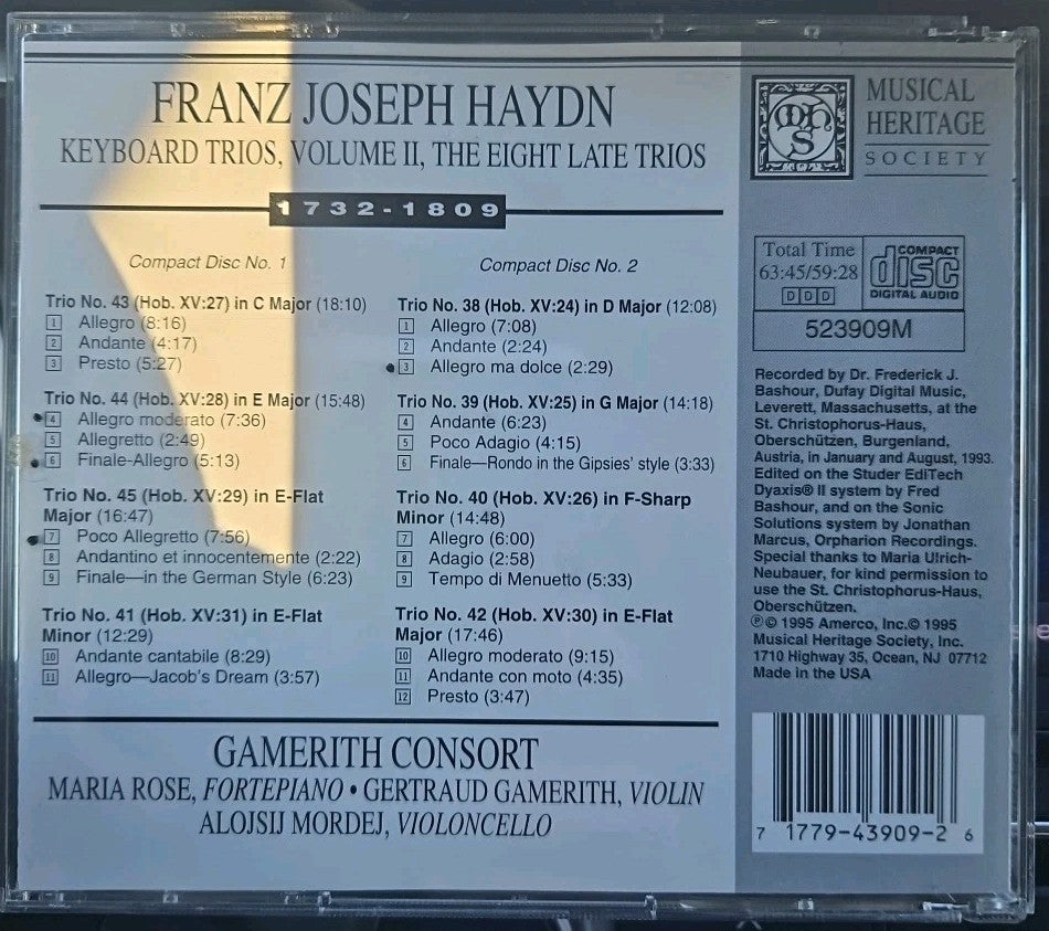 FRANZ JOSEPH HAYDN - Haydn : Keyboard Trios Volume Ii (the Eight Late Trios)
