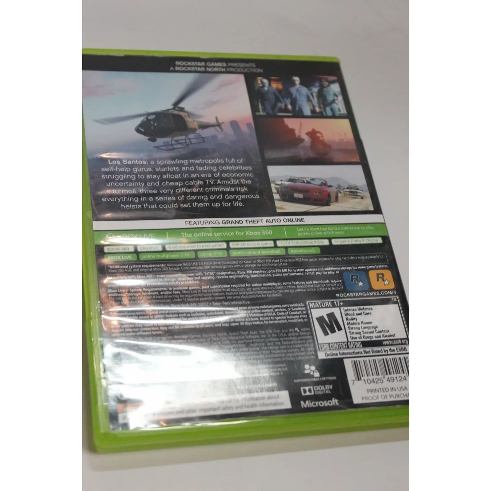 Grand Theft Auto V (XBox 360) Tested. No scratches. New Case. CIB