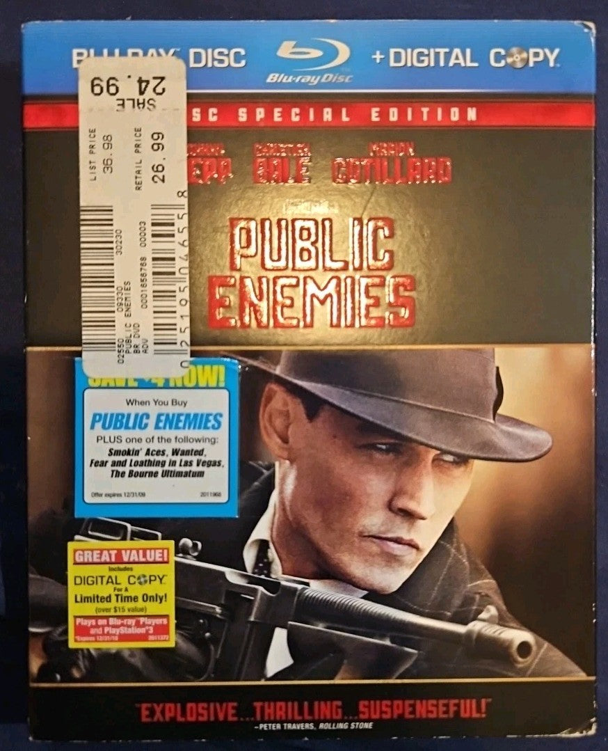 Public Enemies (Blu-ray Disc, 2009, 2-Disc Set, Special Edition Sealed