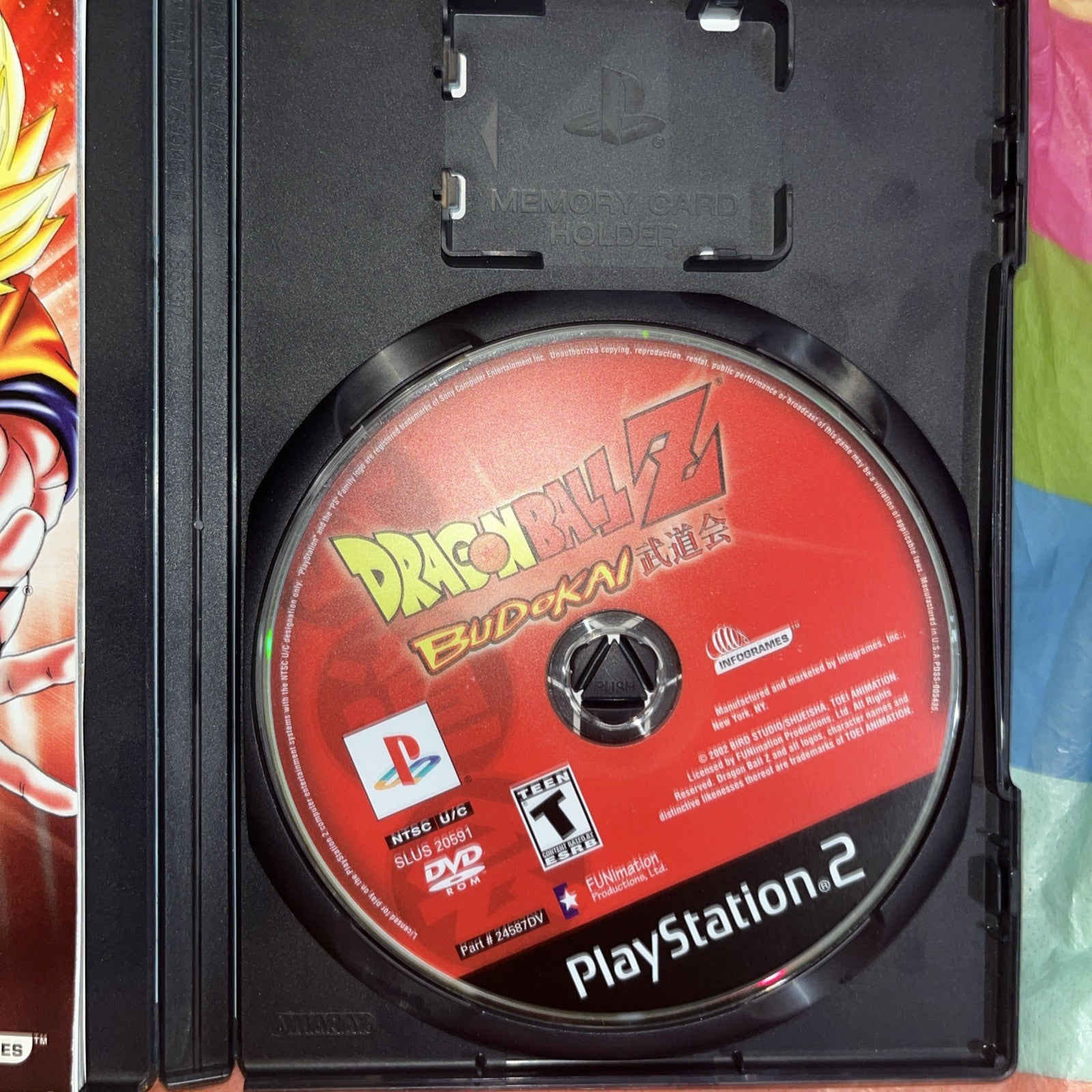 Dragon Ball Z: Budokai (PS2) Tested. Manual + Poster. Original Case