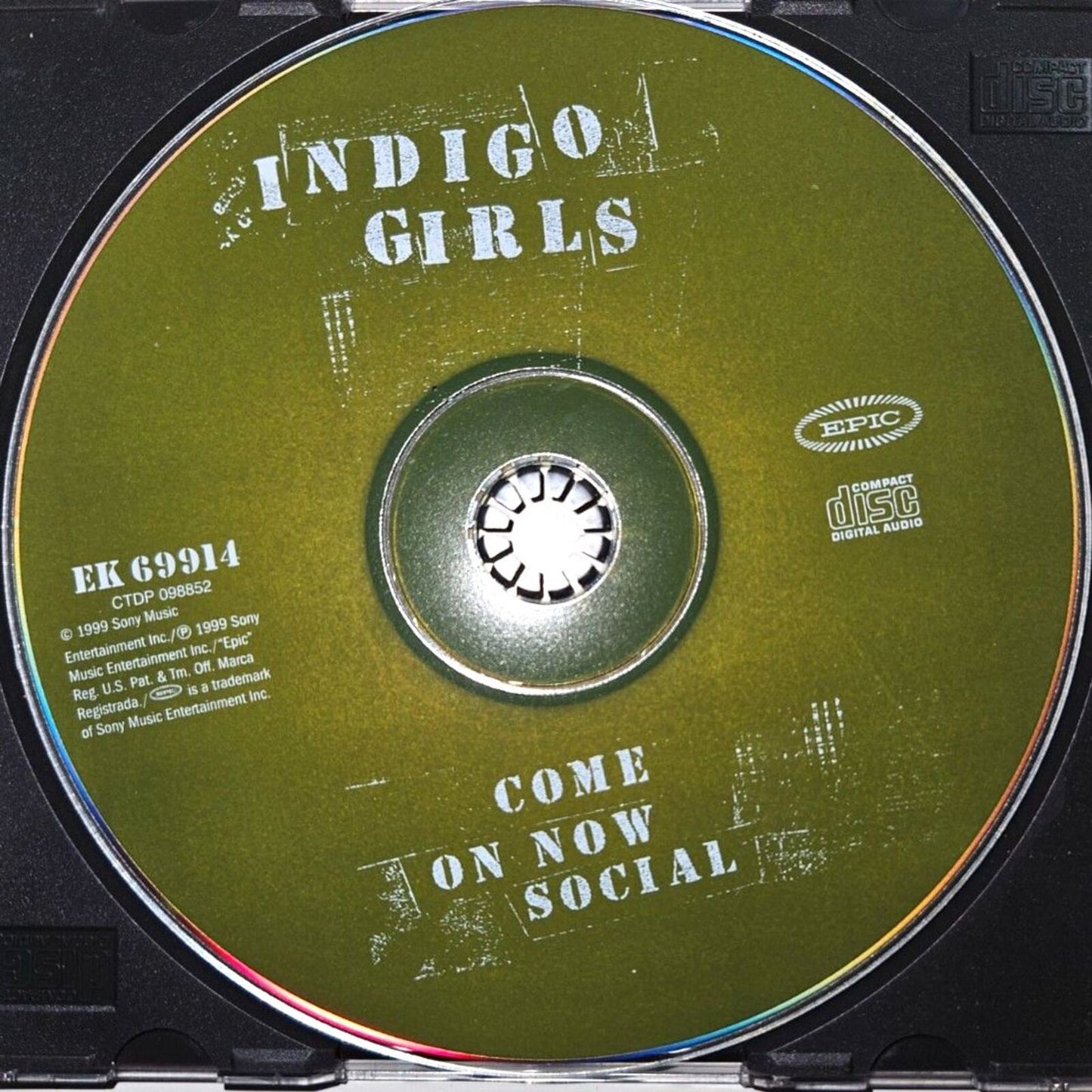 Indigo Girls - Come On Now Social (CD) Damaged Artwork, Tested, No Scratches