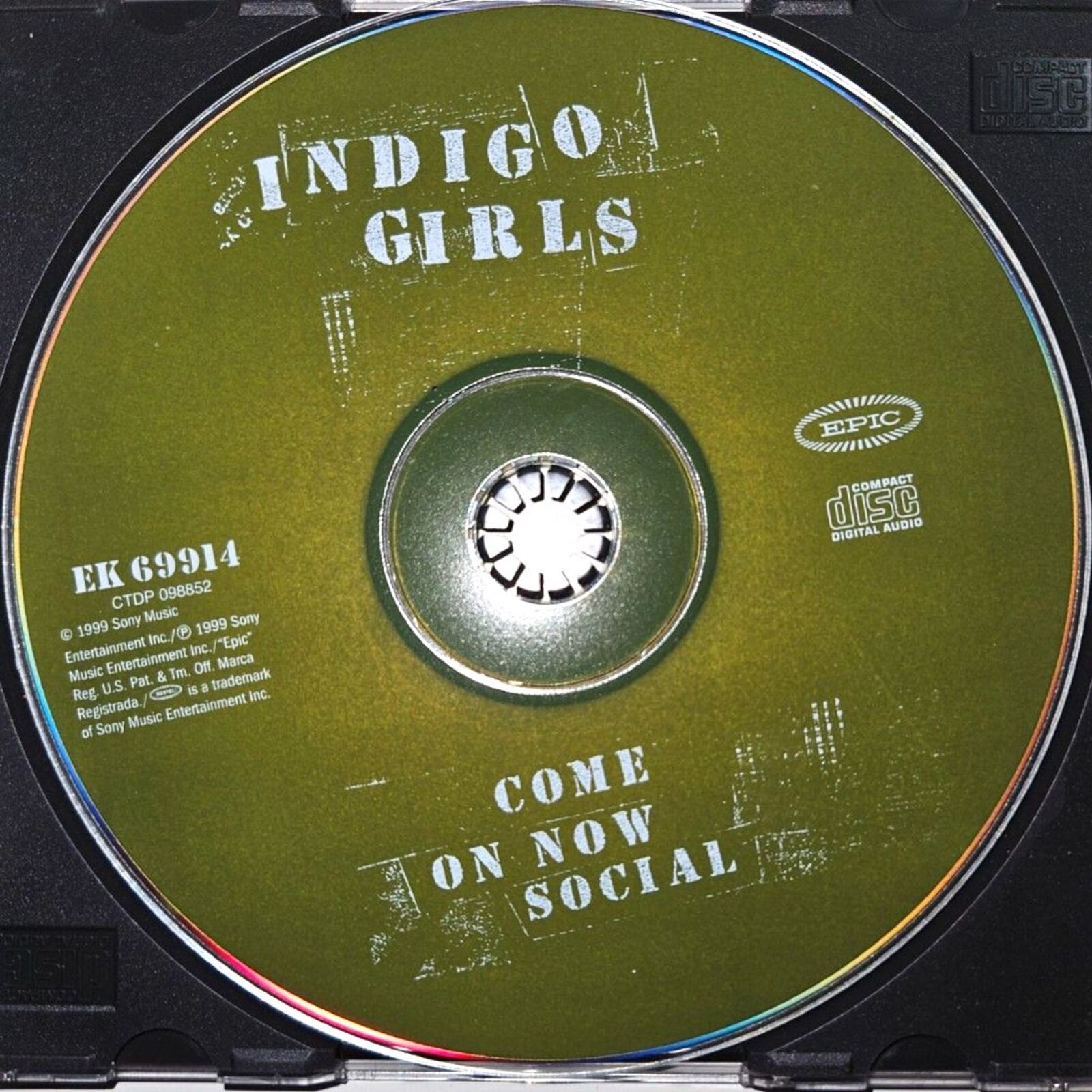 Indigo Girls - Come On Now Social (CD) Damaged Artwork, Tested, No Scratches