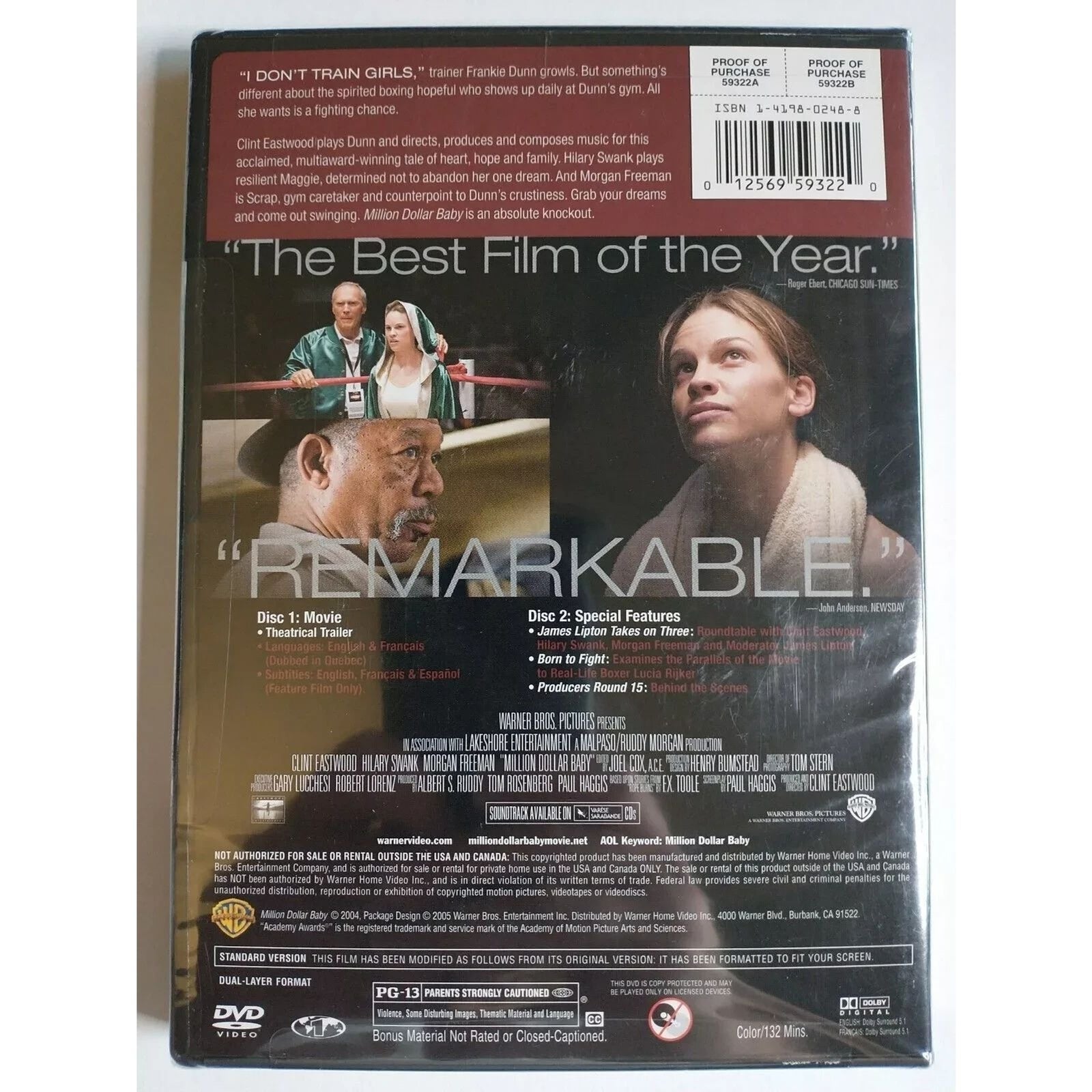 Million Dollar Baby (2-Disc DVD Full Screen Edition) Factory Sealed