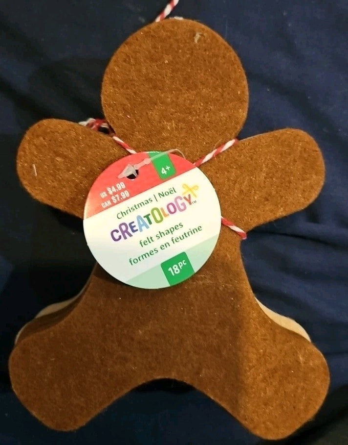 Christmas Creatology Ginger Breas Man 18 Felt Shapes