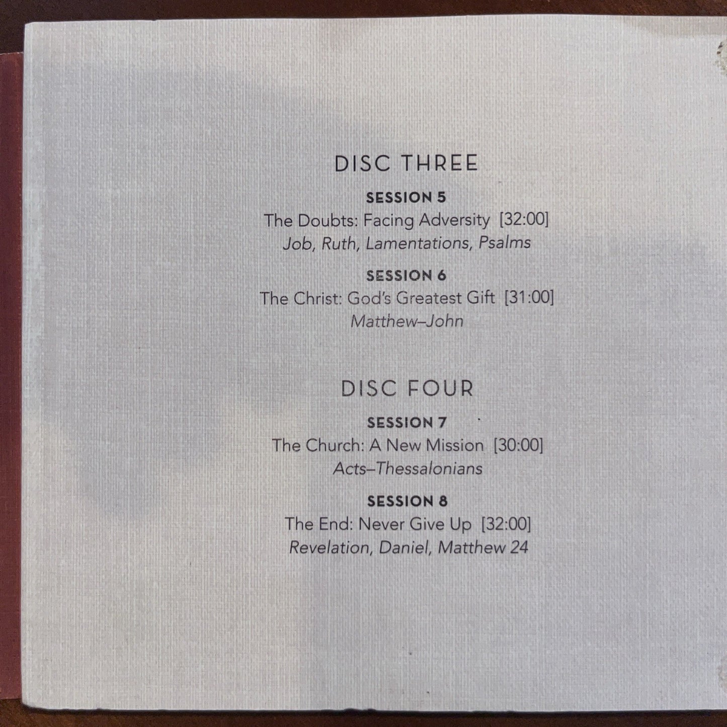 ADUOBOOK: Lifeway Fast Track: Genesis To Revelation- 4 CD Set- Chad Hovind   A17