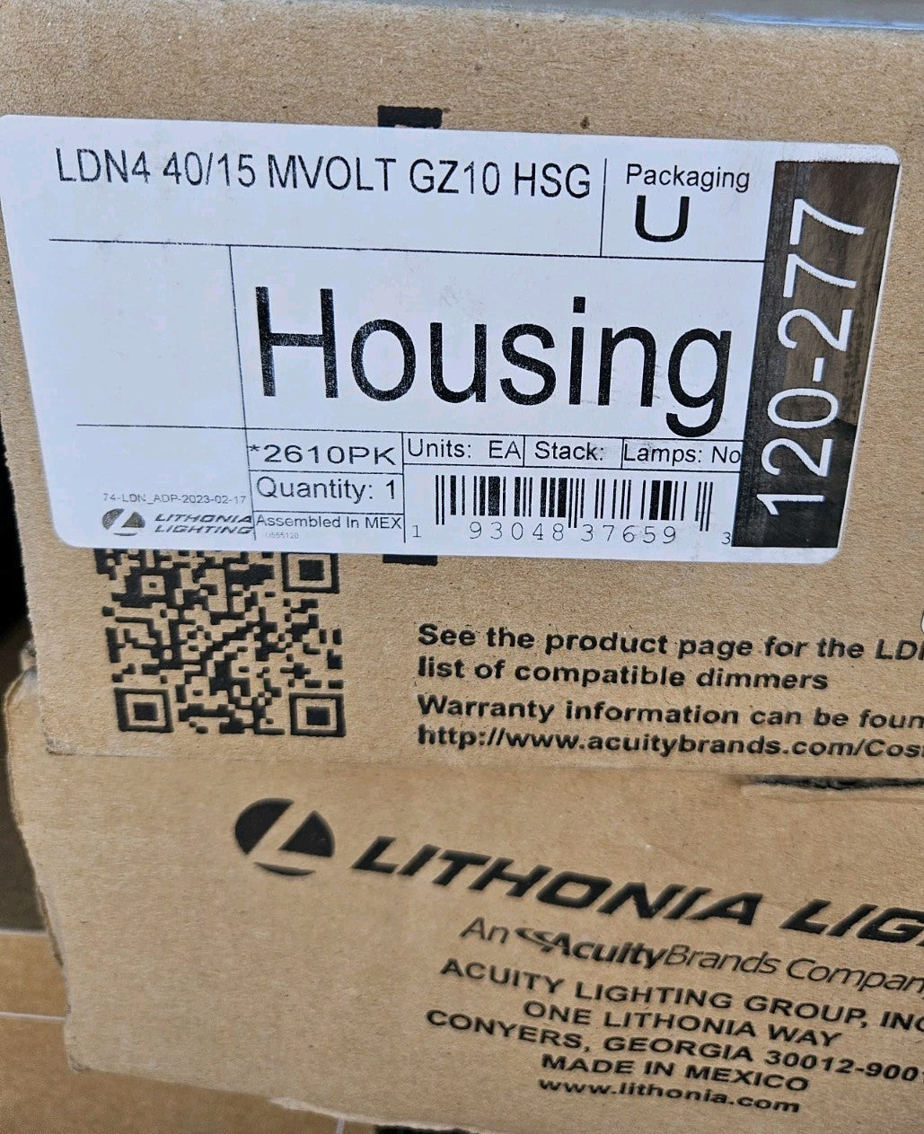Lithonia Lighting LDN4 40/15 MVolt GZ10 Housing 60hz 17.5w 120-277v NEW Save 25%
