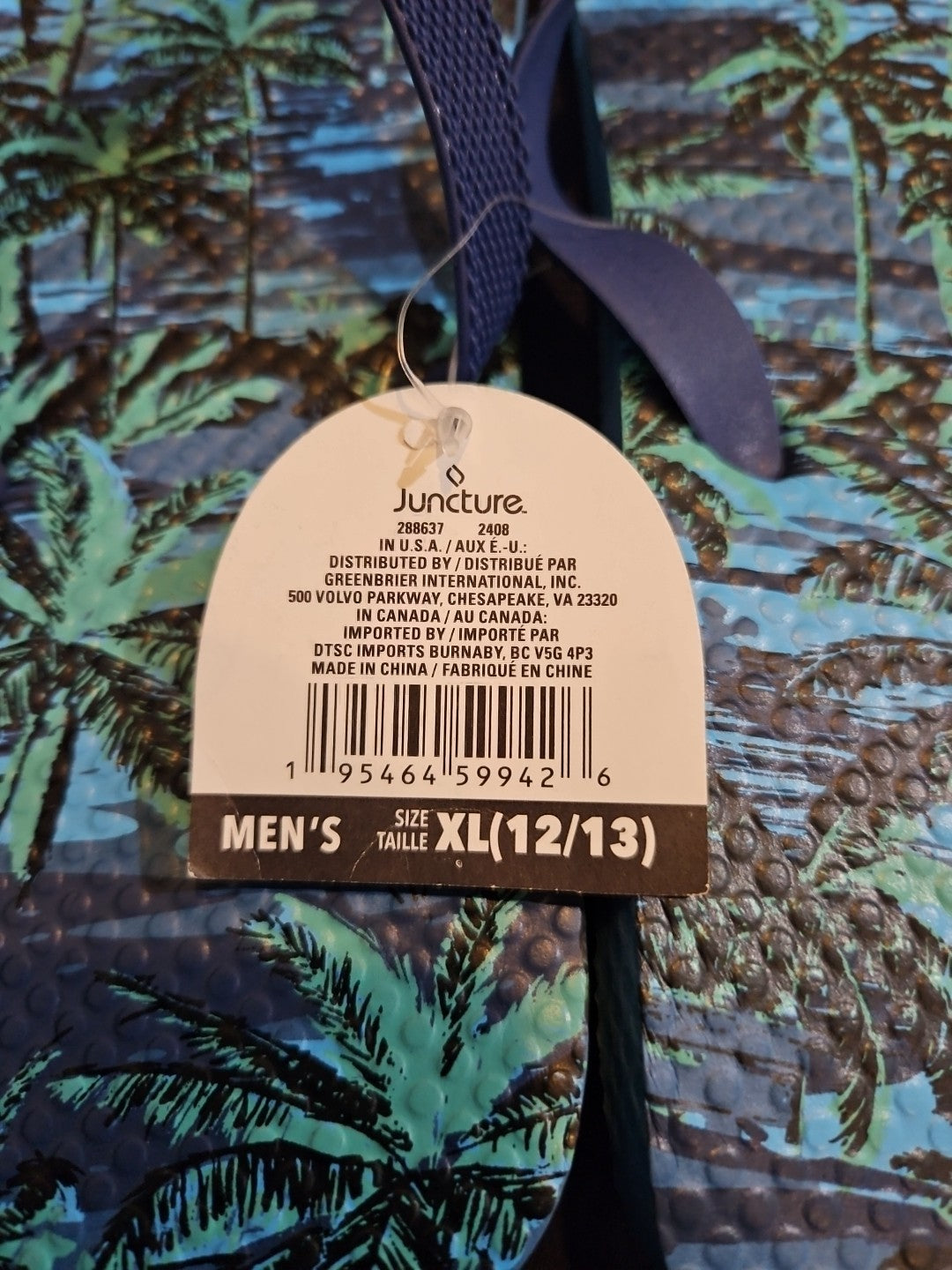 Juncture Men's Flip Flops Size 12/13 - Brand New