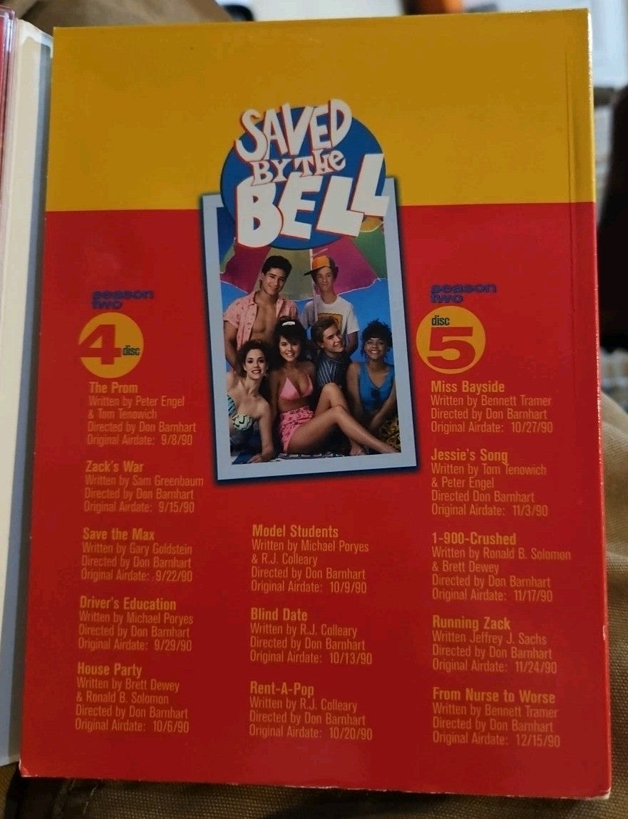 Saved By the Bell - Seasons 1  2 (DVD, 5-Disc Set) Tested. No Scratches