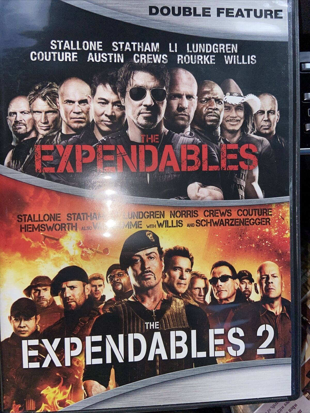 The Expendables Double Feature 1 and 2 (DVD, 2013, Two-Disc Set) WideScreen