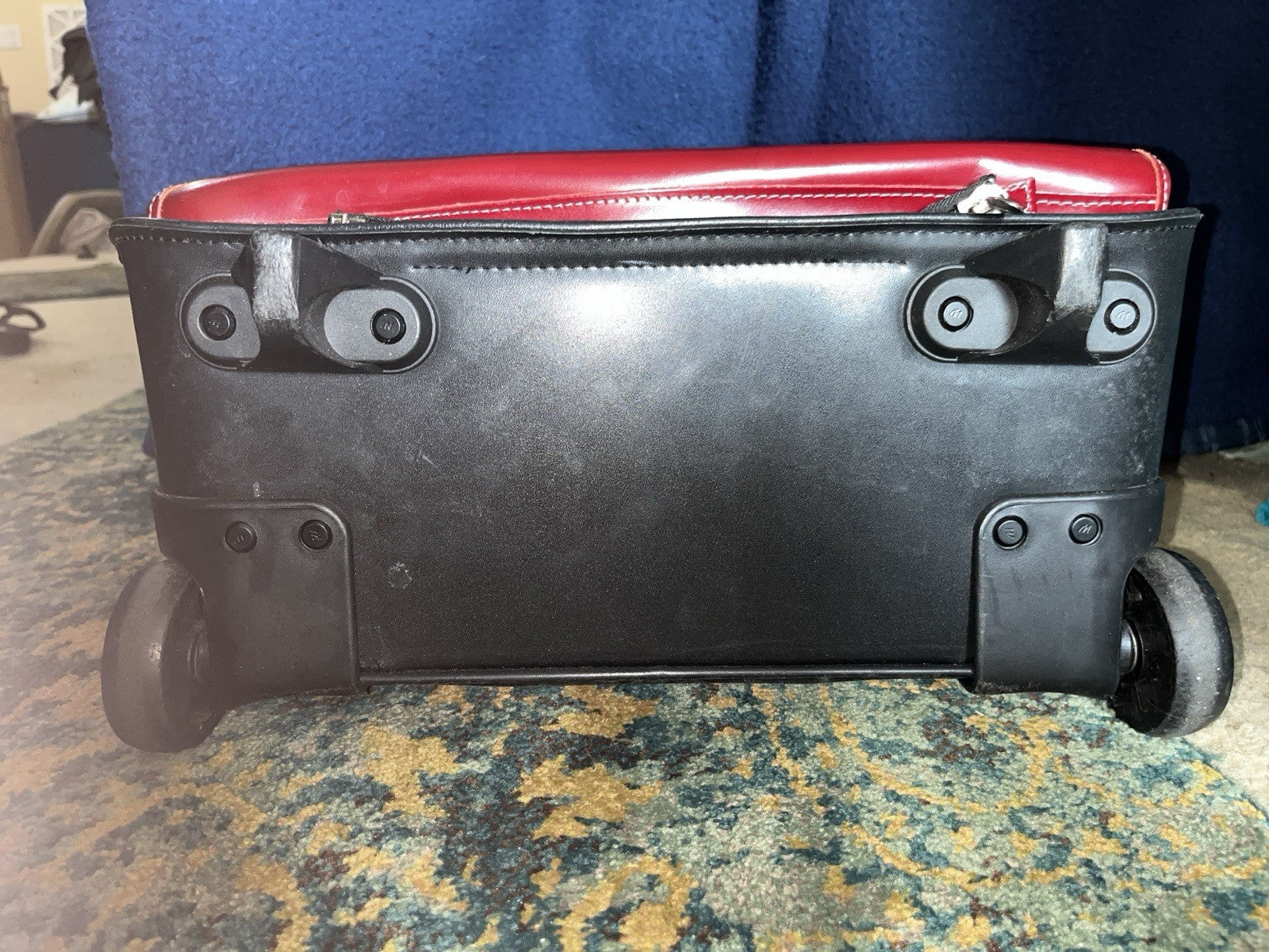 McKlein Leather Laptop Carry-On Bag Detachable Roll-On And Collapsible Handle