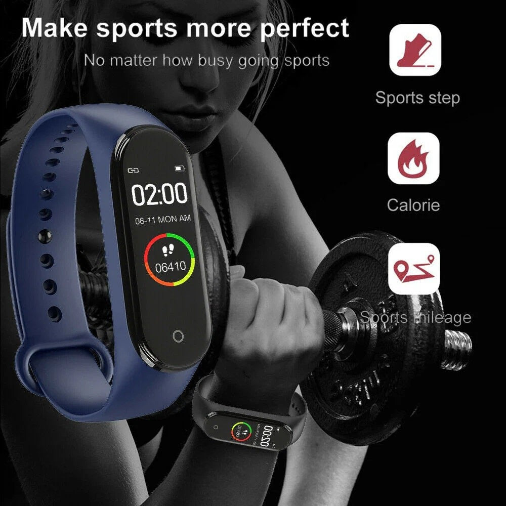 NEW M4 Smart Bracelet Bluetooth Connection Android 4.4+ & IOS above 8.5 Black