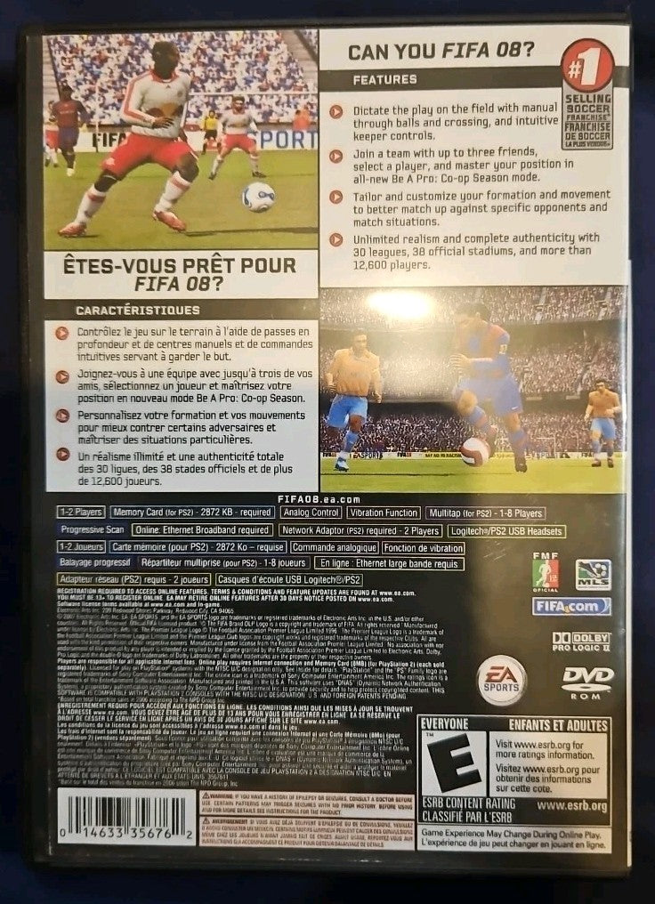 Fifa 08 - Sony PlayStation 2 - Tested. No Scratches