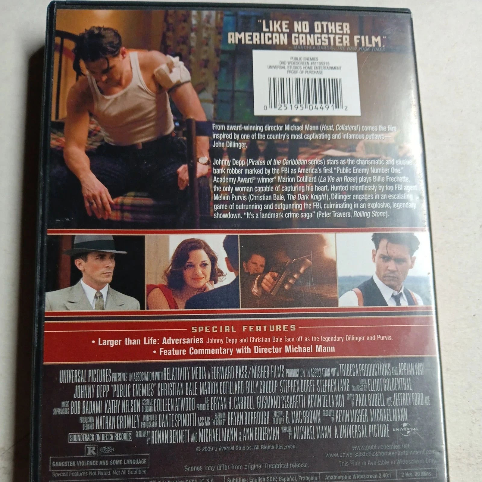 Public Enemies (DVD, 2009) new