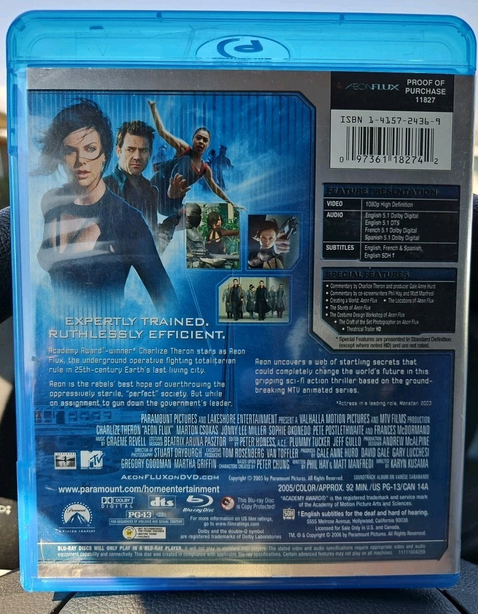 Æon Flux (Blu-ray, 2005) New sealed no digital download