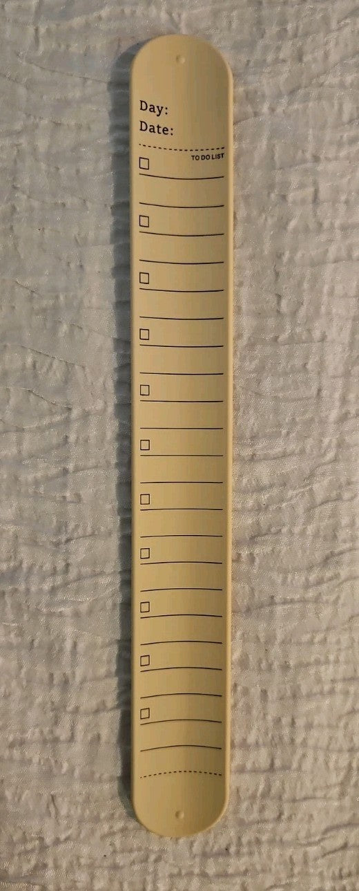 Slap Band Slap Bracelet 8"Ruler and To Do List