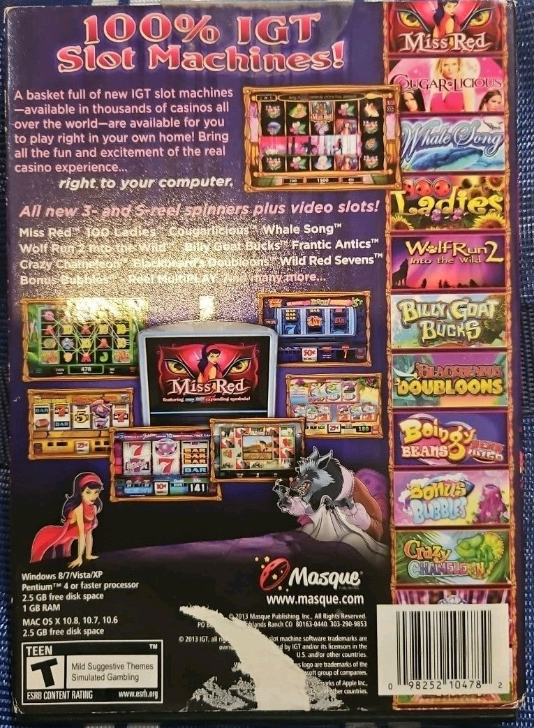 IGT Slots Miss Red (PC & Mac, DVD-ROM, 2013, NEW SEALED)