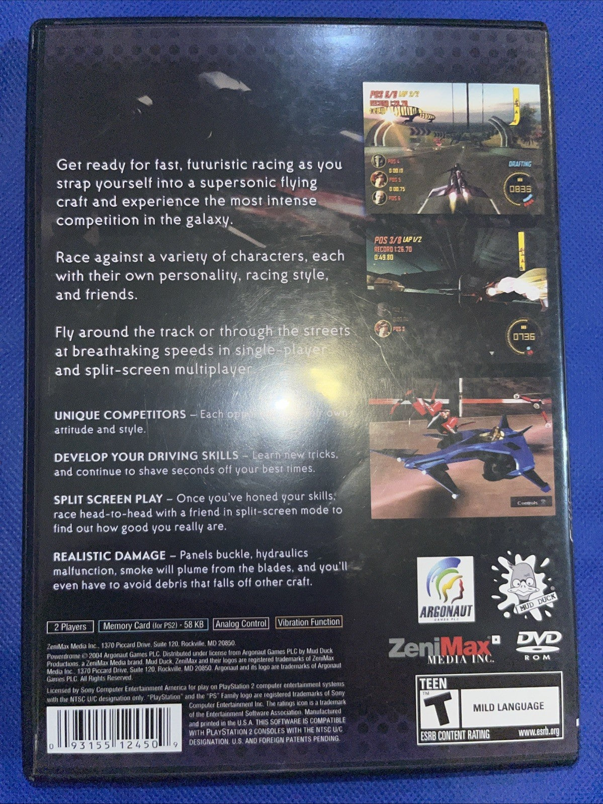 Powerdrome (PS2) Mint. Tested. New Case. Resealed