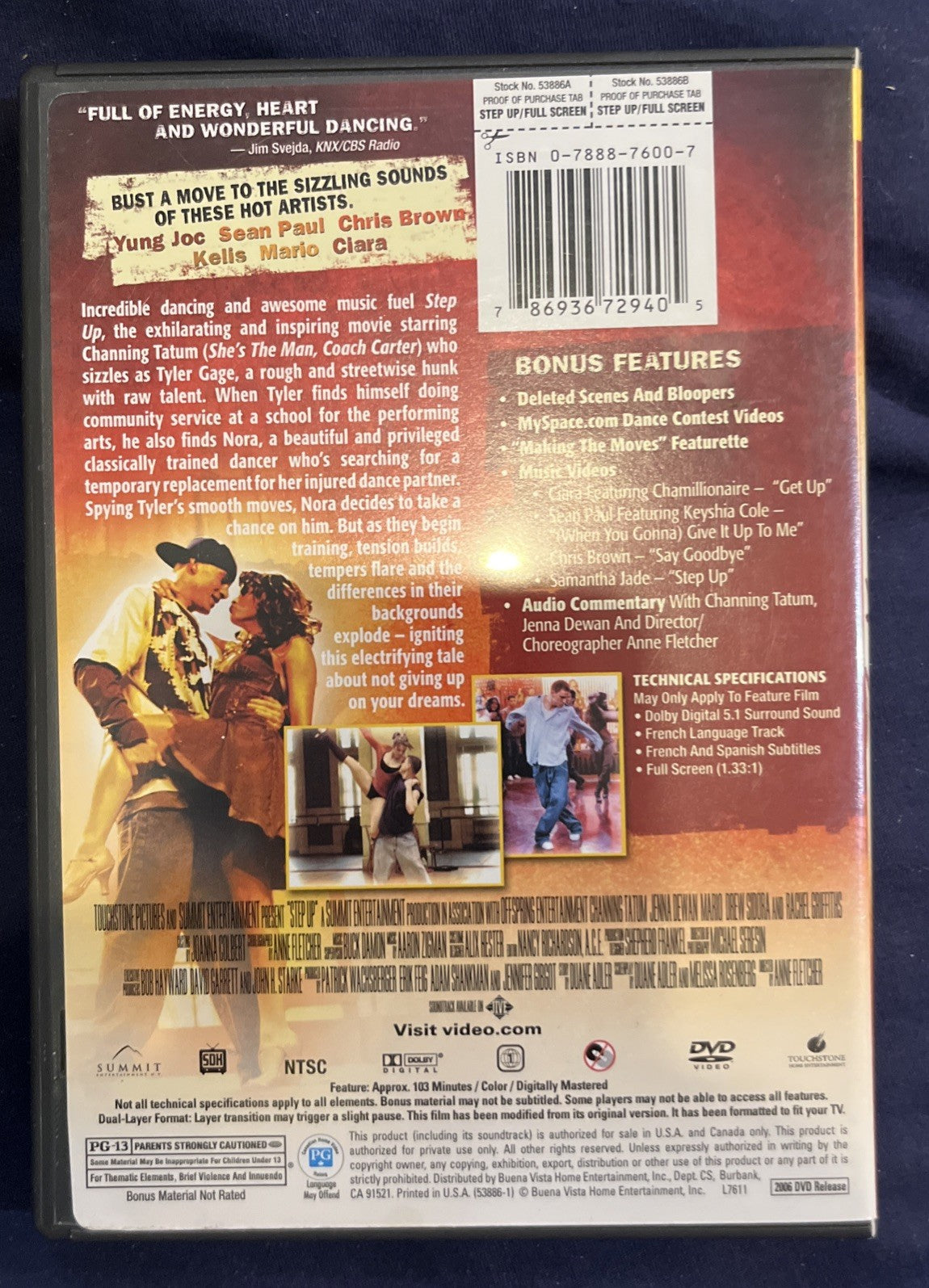 Step Up (DVD, 2006, Full Frame)