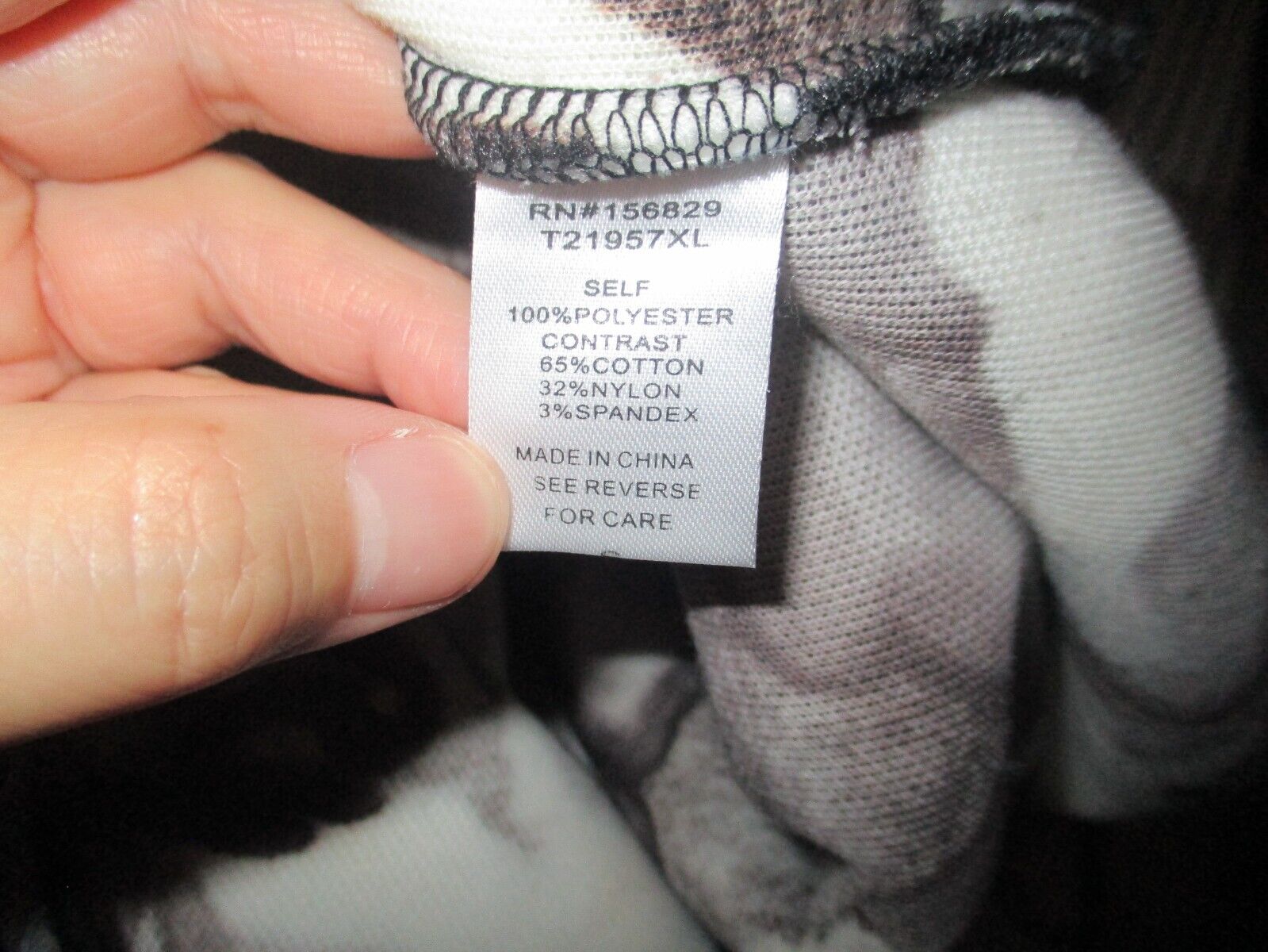 White Birch Black White Gray Camo Fleece Pullover Small NEW