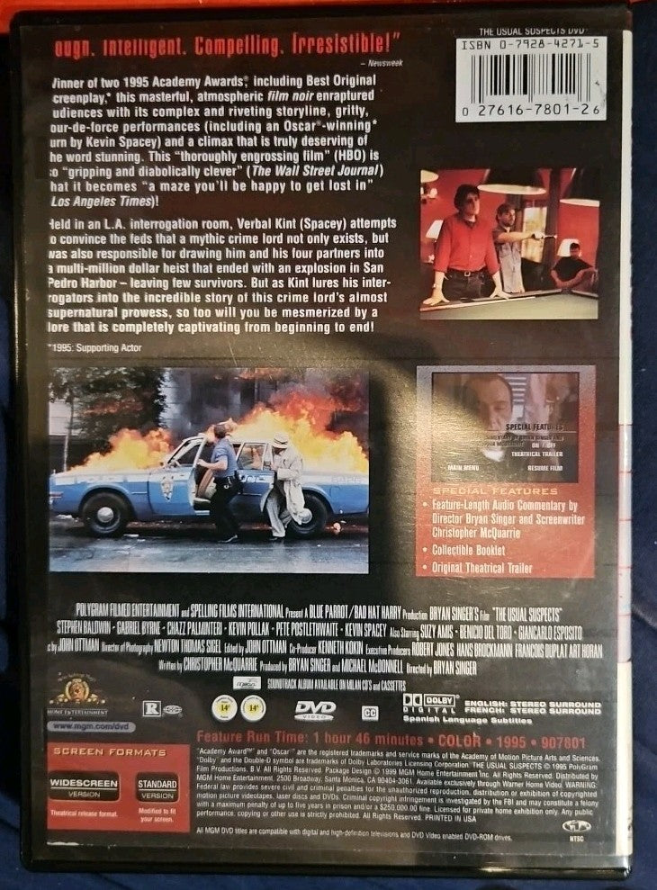 The Usual Suspects (DVD, 1999, Contemporary Classics)