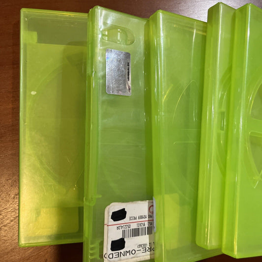 Qty = 4 Used DVD / XBOX / XBOX 360 Cases. Undamaged - Green