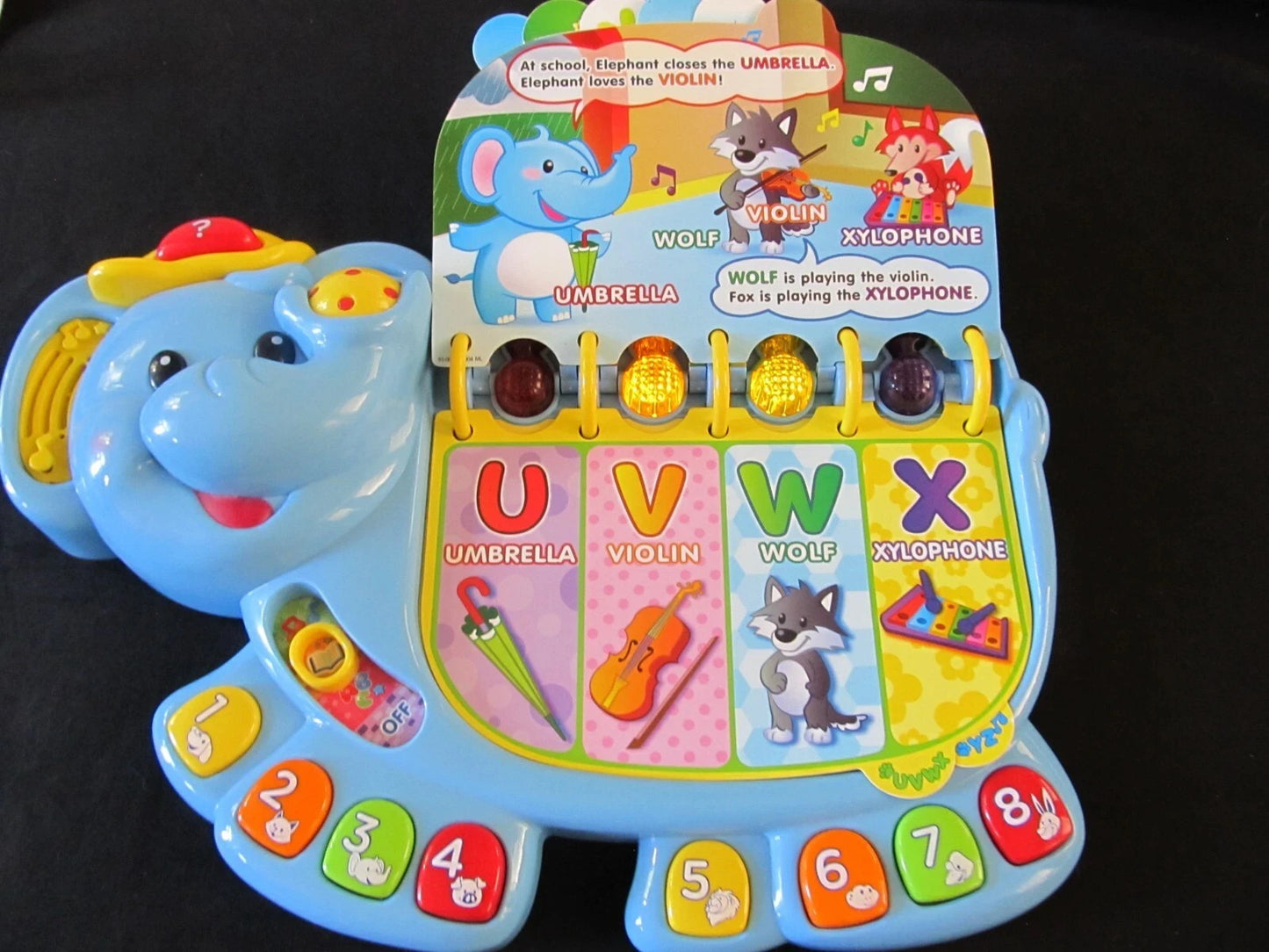 Vtech Touch and Teach Elephant - Learning Educational Toy Numbers Alphabet Songs