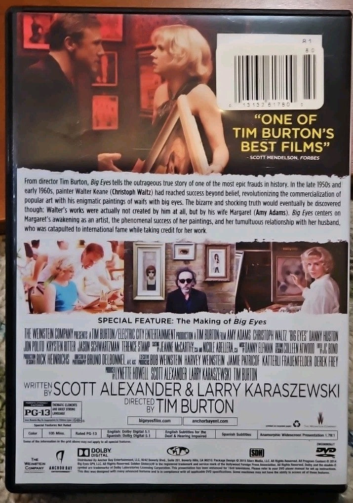 Big Eyes (DVD, 2014) New Sealed