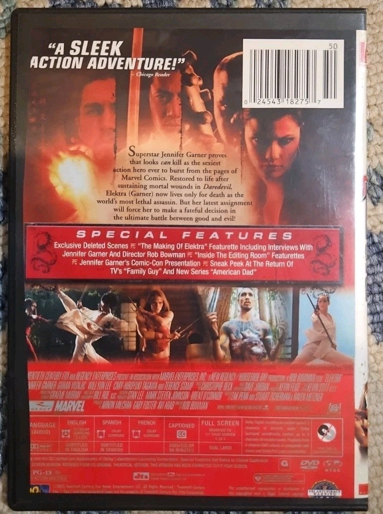 Elektra (DVD, 2005) Tested. Slim Case. Cropped Artwork