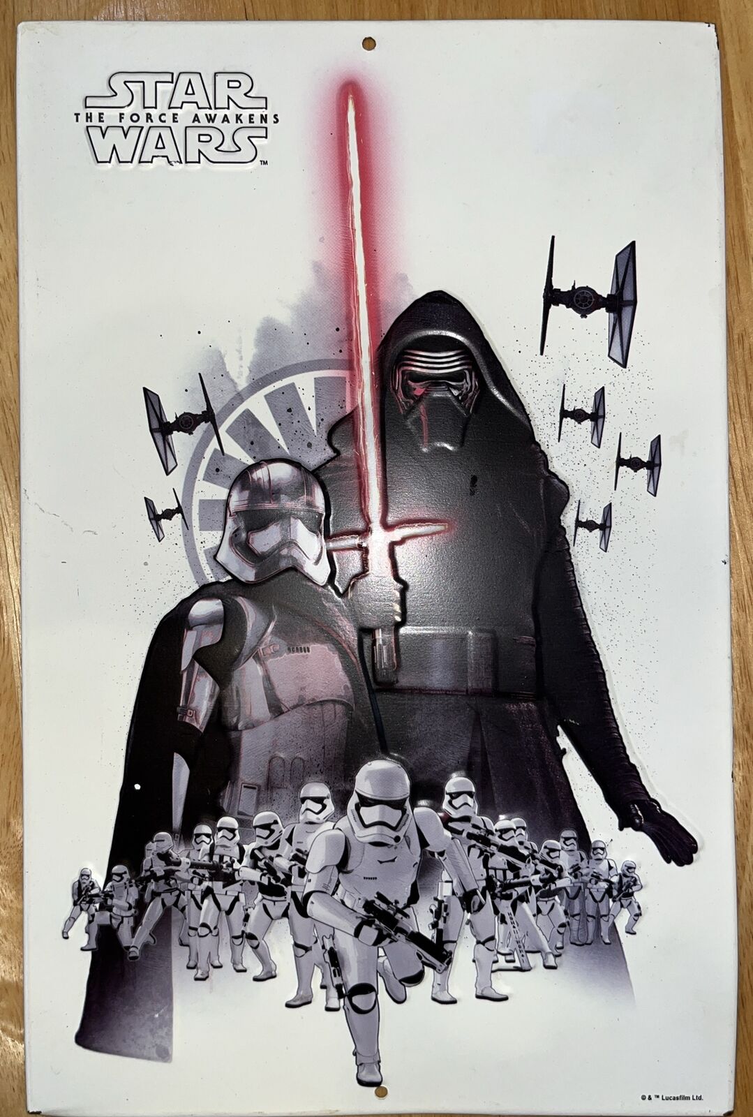 Star Wars The Force Awakens Metal Tin Wall Sign 13” Open Road Brands Disney